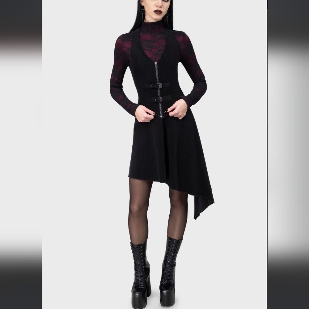 Killstar Black Asymmetrical Skirt